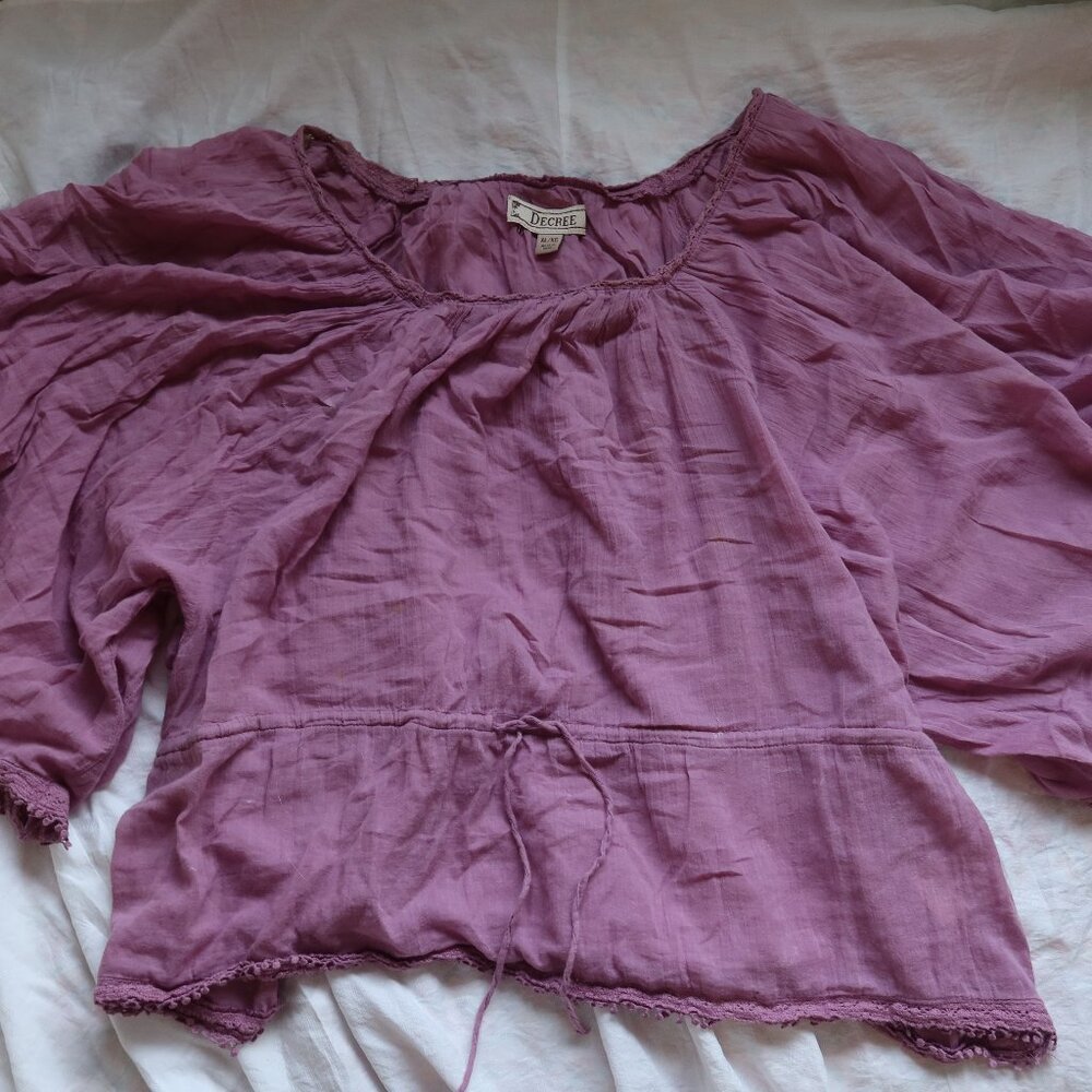 Decree Purple Cotton Blouse